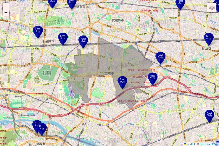 東京都のFoodStyle（フードスタイル）の店舗地図