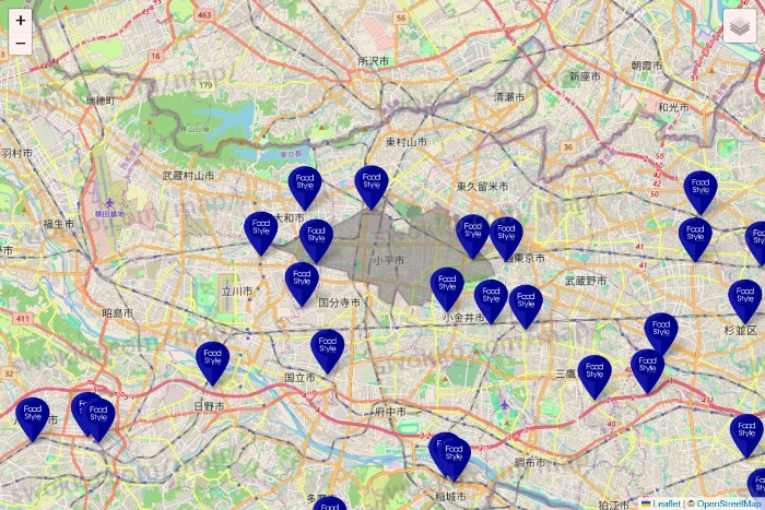 東京都のFoodStyle（フードスタイル）の店舗地図
