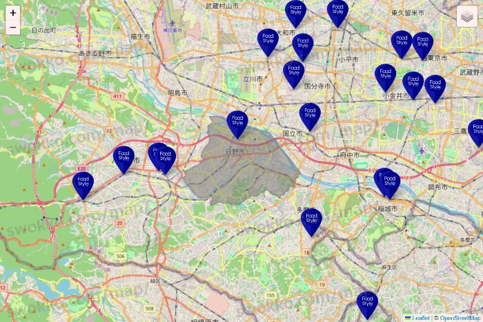 東京都のFoodStyle（フードスタイル）の店舗地図
