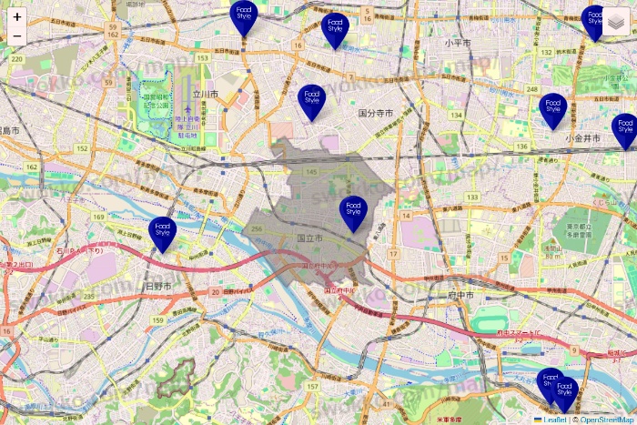 東京都のFoodStyle（フードスタイル）の店舗地図