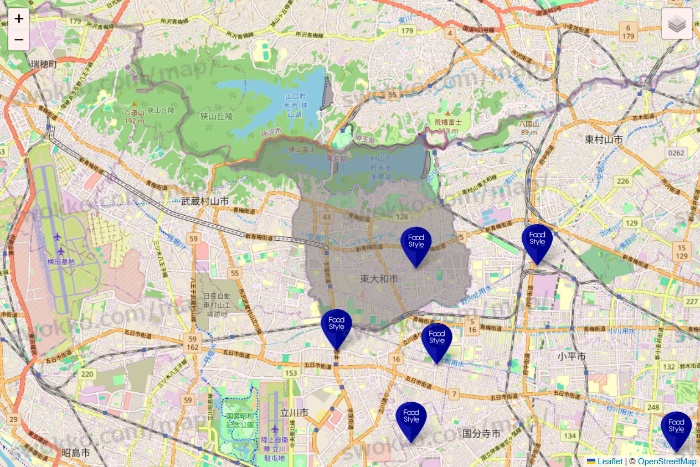 東京都のFoodStyle（フードスタイル）の店舗地図