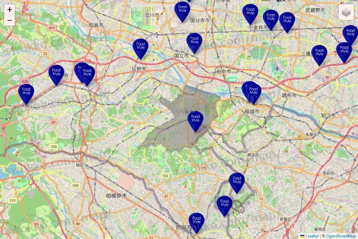 東京都のFoodStyle（フードスタイル）の店舗地図