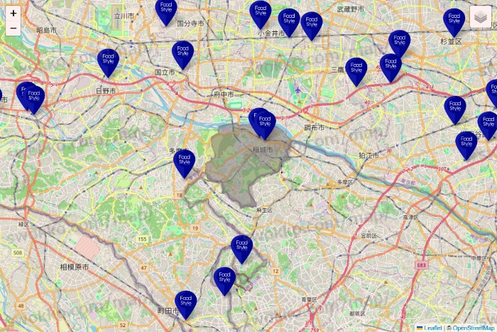 東京都のFoodStyle（フードスタイル）の店舗地図