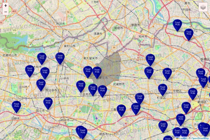東京都のFoodStyle（フードスタイル）の店舗地図