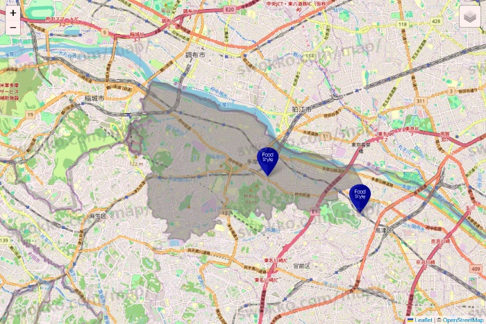 神奈川県のFoodStyle（フードスタイル）の店舗地図