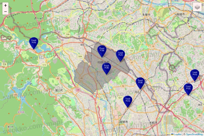 神奈川県のFoodStyle（フードスタイル）の店舗地図