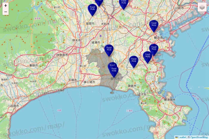 神奈川県のFoodStyle（フードスタイル）の店舗地図