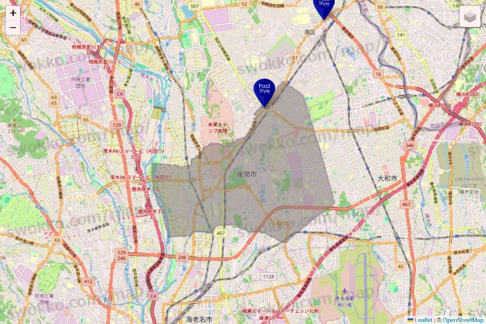 神奈川県のFoodStyle（フードスタイル）の店舗地図