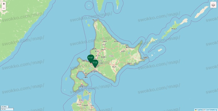 北海道のフレッシュネスバーガーの店舗地図