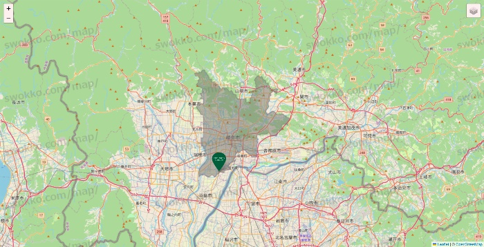 岐阜県のフレッシュネスバーガーの店舗地図