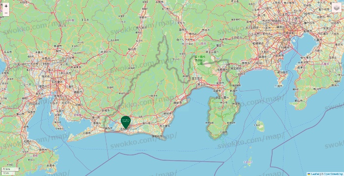 静岡県のフレッシュネスバーガーの店舗地図