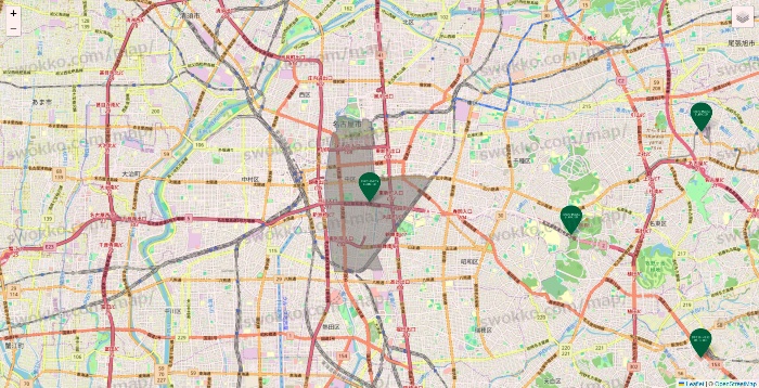 愛知県のフレッシュネスバーガーの店舗地図