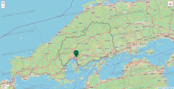 広島県のフレッシュネスバーガーの店舗地図
