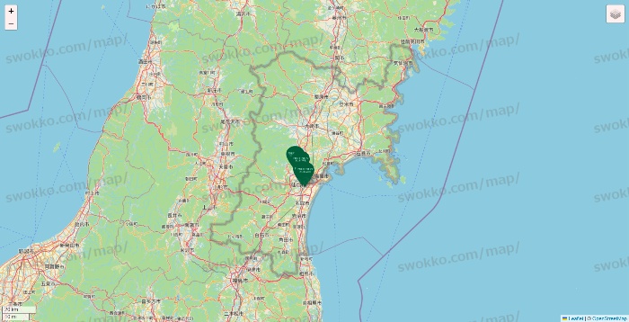 宮城県のフレッシュネスバーガーの店舗地図