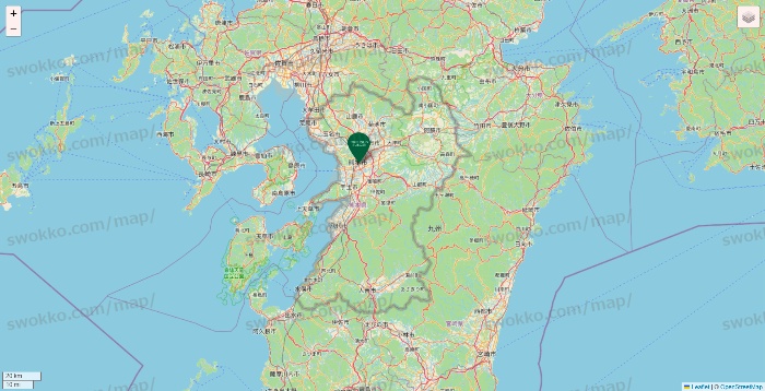 熊本県のフレッシュネスバーガーの店舗地図