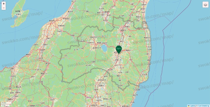 福島県のフレッシュネスバーガーの店舗地図