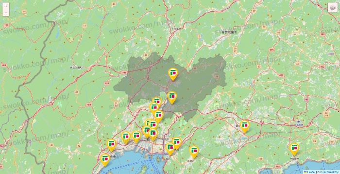 広島県のフジ・フジグランの店舗地図