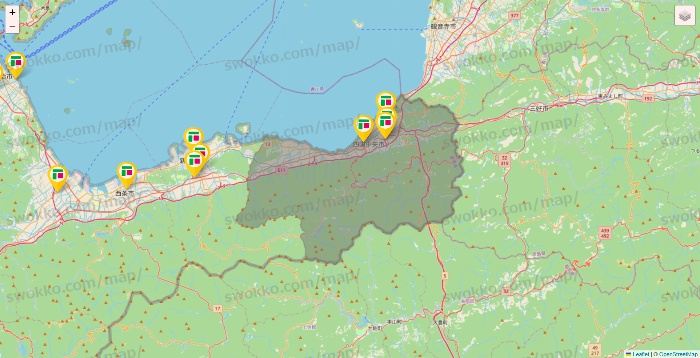 愛媛県のフジ・フジグランの店舗地図