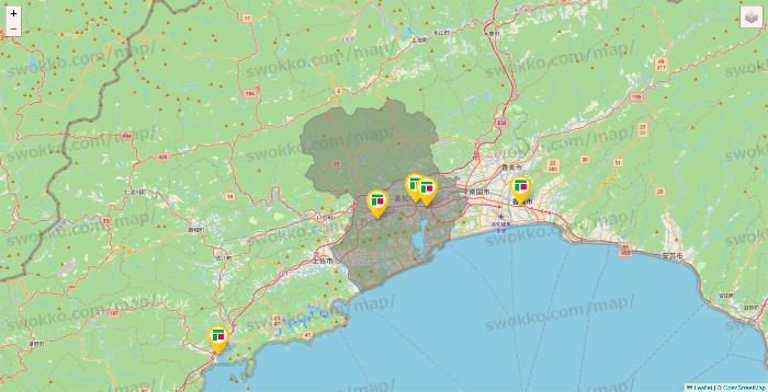 高知県のフジ・フジグランの店舗地図