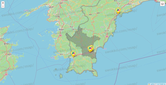 高知県のフジ・フジグランの店舗地図