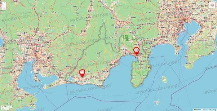 静岡県のFURDI（ファディー）の店舗地図