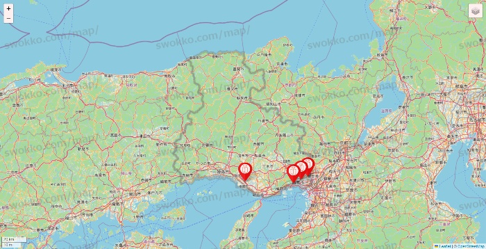 兵庫県のFURDI（ファディー）の店舗地図