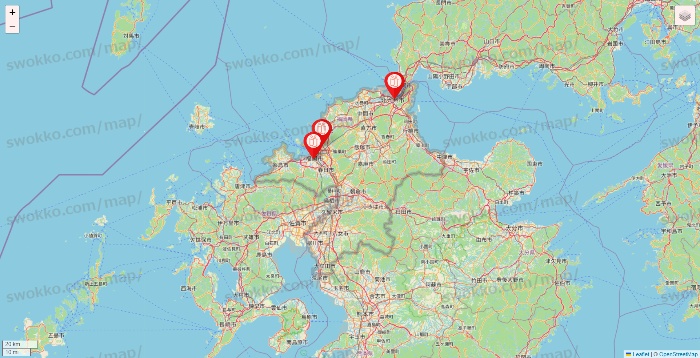 福岡県のFURDI（ファディー）の店舗地図