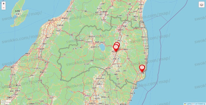 福島県のFURDI（ファディー）の店舗地図