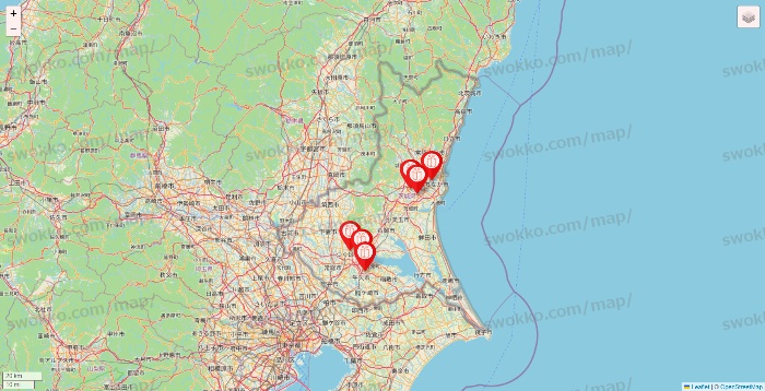 茨城県のFURDI（ファディー）の店舗地図