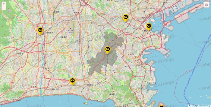 神奈川県のゴールドジムの店舗地図