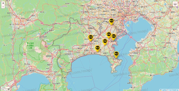 神奈川県のゴールドジムの店舗地図