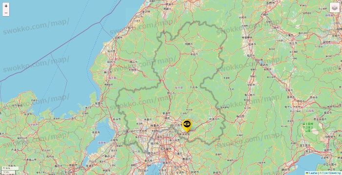 岐阜県のゴールドジムの店舗地図