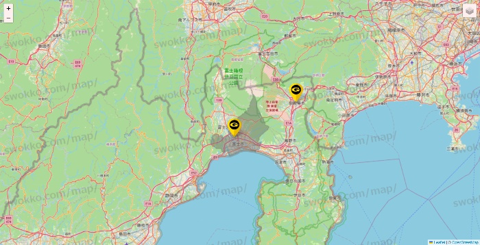 静岡県のゴールドジムの店舗地図