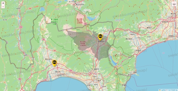 静岡県のゴールドジムの店舗地図
