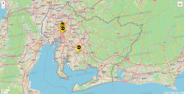 愛知県のゴールドジムの店舗地図