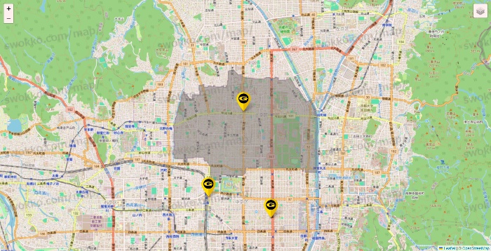 京都府のゴールドジムの店舗地図