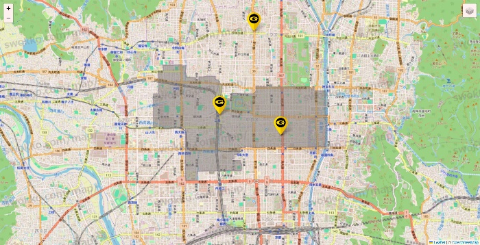 京都府のゴールドジムの店舗地図