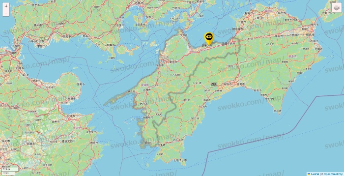 愛媛県のゴールドジムの店舗地図
