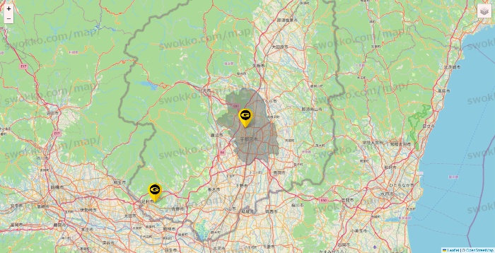 栃木県のゴールドジムの店舗地図