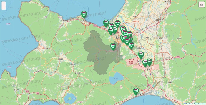 北海道の業務スーパーの店舗地図