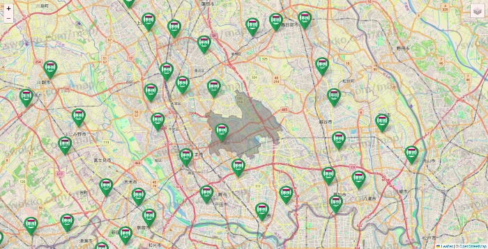 埼玉県の業務スーパーの店舗地図