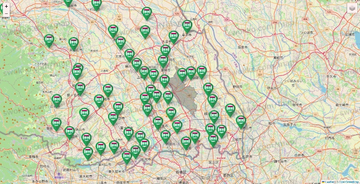 埼玉県の業務スーパーの店舗地図