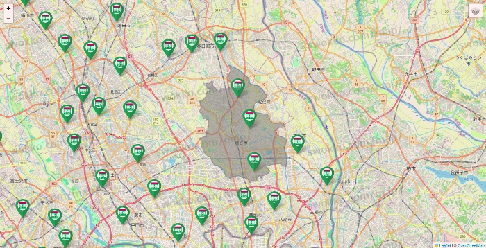 埼玉県の業務スーパーの店舗地図