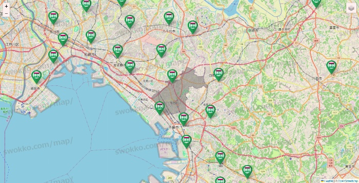 千葉県の業務スーパーの店舗地図