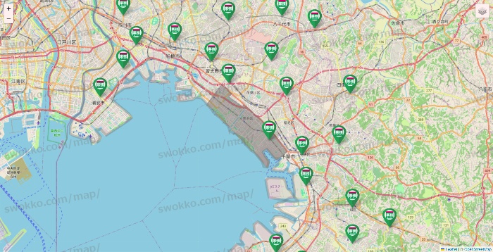 千葉県の業務スーパーの店舗地図