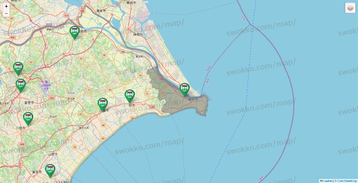 千葉県の業務スーパーの店舗地図