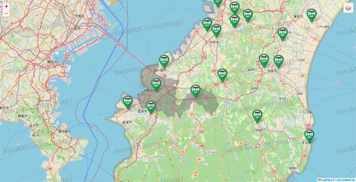 千葉県の業務スーパーの店舗地図