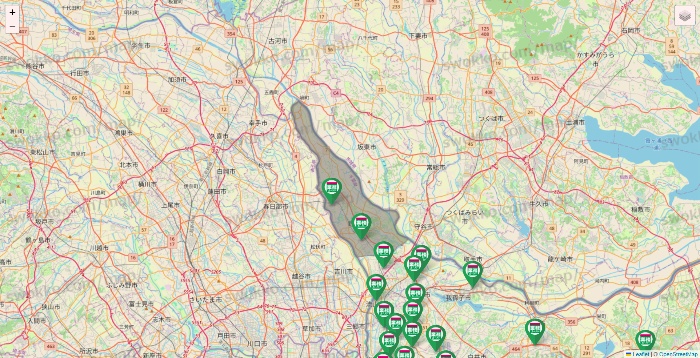 千葉県の業務スーパーの店舗地図