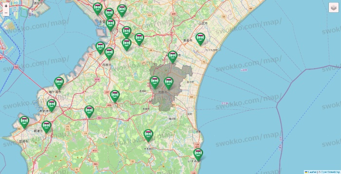 千葉県の業務スーパーの店舗地図