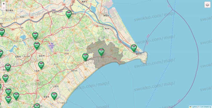 千葉県の業務スーパーの店舗地図